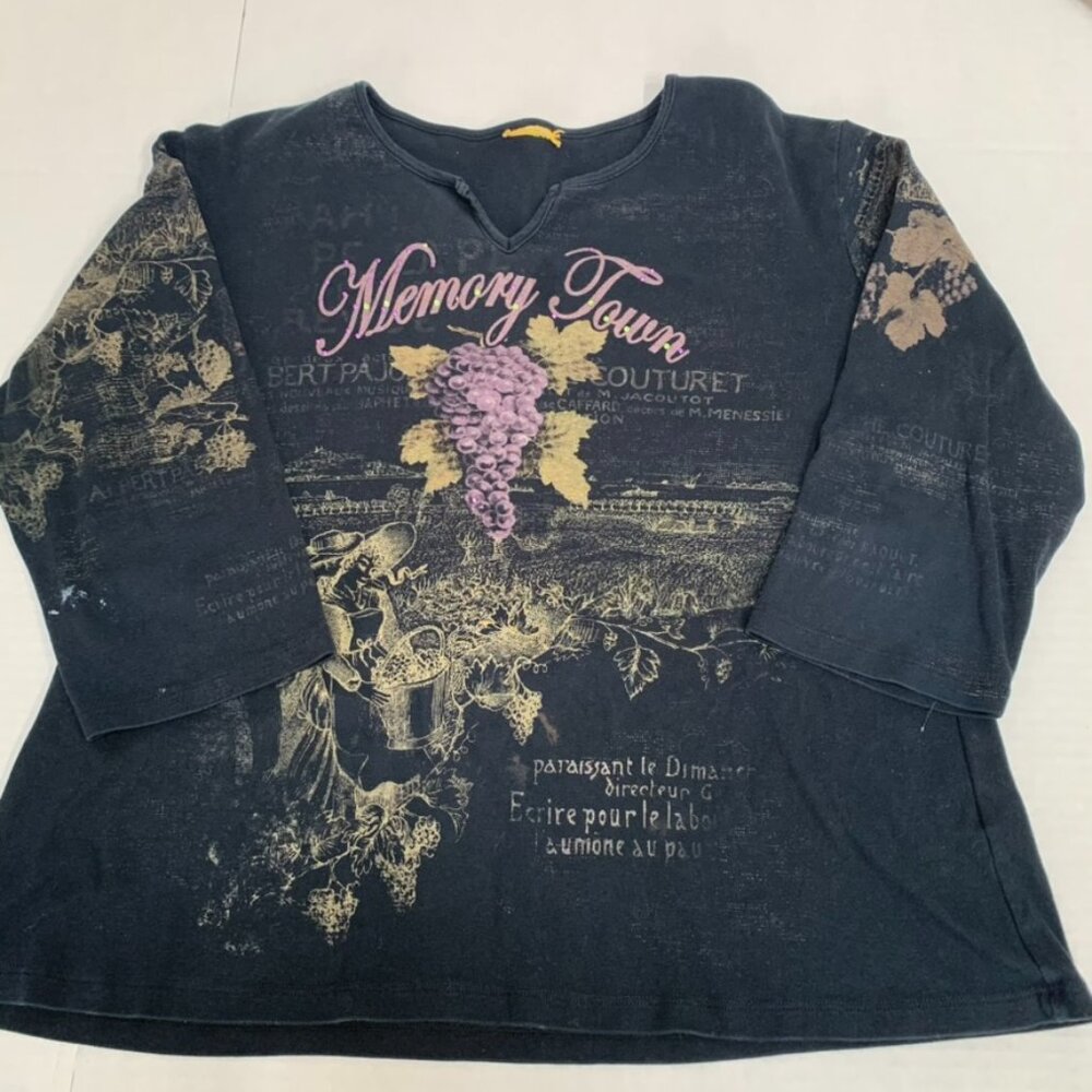 Cactus Y2K Romantic Grunge or Whimsgoth Womens Black Pullover Size L